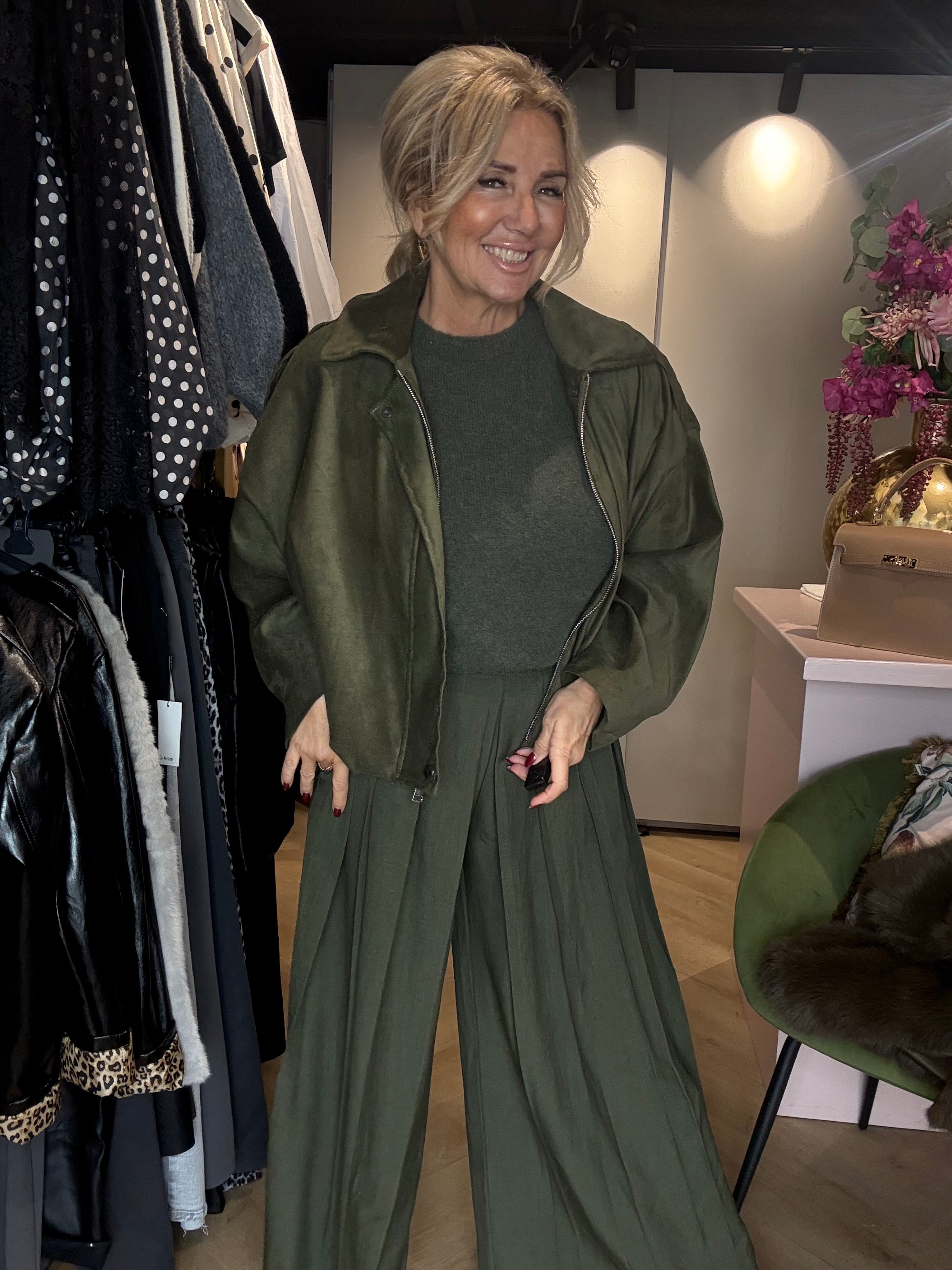 Bomber Ballon Groen Suedine